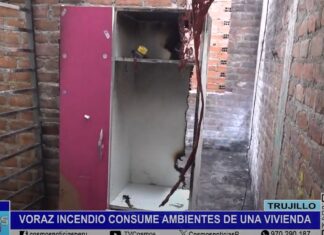 Trujillo: voraz incendio consume ambientes de una vivienda