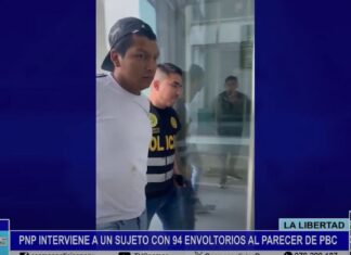 La Libertad: PNP interviene a un sujeto con 94 envoltorios al parecer de PBC