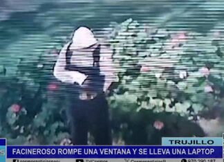 Trujillo: facineroso rompe una ventana y se lleva una laptop
