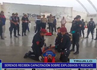 Trujillo: serenos reciben capacitación sobre explosivos y rescate