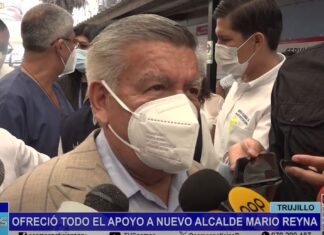 Trujillo: ofreció todo el apoyo a nuevo alcalde Mario Reyna