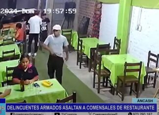 Áncash: delincuentes armados asaltan a comensales de restaurante
