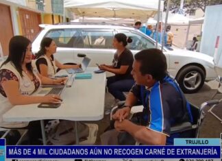 Trujillo: más de 4 mil ciudadanos aún no recogen carné de extranjería