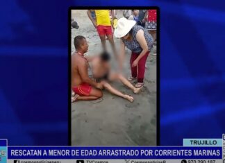 Trujillo: rescatan a menor de edad arrastrado por corrientes marinas
