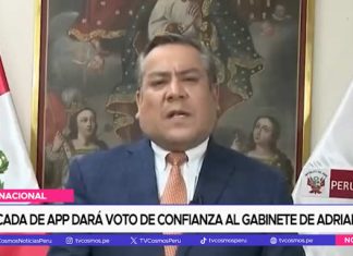 Nacional: Bancada de APP dará voto de confianza al gabinete de Adrianzén