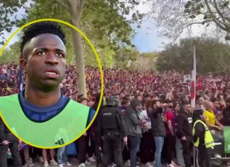 «Vinicius, muérete» – El repudiable cántico de aficionados del Barcelona antes del partido contra el PSG