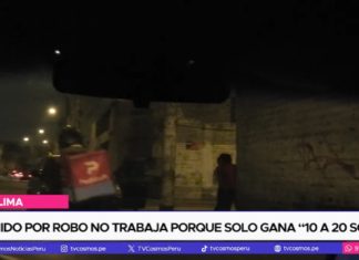 Sujeto detenido por robo dijo que no trabaja porque solo gana “10 a 20 soles”