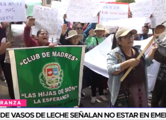 Madres de vasos de leche señalan no estar en emergencia