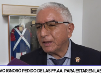 “Ejecutivo ignoró pedido de las FF.AA. para estar en las calles”