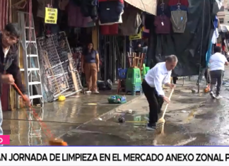 Realizan jornada de limpieza en el mercado anexo zonal Palermo