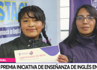 Minedu premia iniciativa de enseñanza de inglés en Pasco