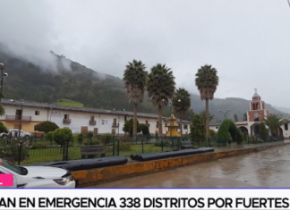 Declaran en emergencia 338 distritos por fuertes lluvias