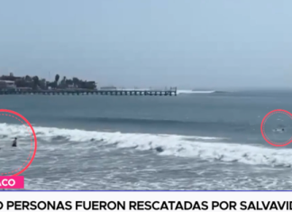 Cinco personas fueron rescatadas por salvavidas en Huanchaco