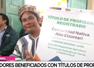 Pobladores beneficiados con títulos de propiedad