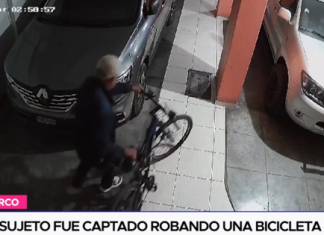 Sujeto fue captado robando una bicicleta
