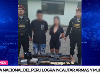 La policía nacional del Perú logra incautar armas y municiones