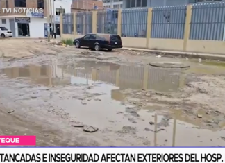 Aguas estancadas e inseguridad afectan exteriores del hospital Regional