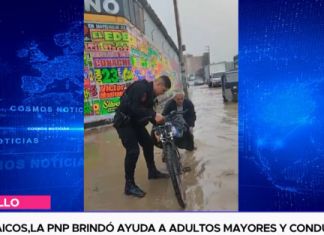 Tras huaicos, la PNP brindó ayuda a adultos mayores y conductores