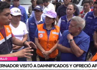 Gobernador visitó a damnificados y ofreció apoyo