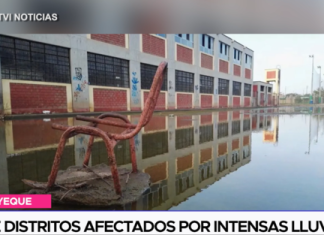 Diez distritos afectados por intensas lluvias