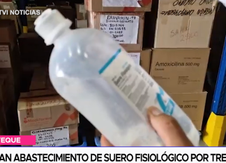 Aseguran abastecimiento de suero fisiológico por tres meses