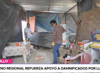 Gobierno Regional refuerza apoyo a damnificados por lluvias