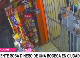 Delincuente roba dinero de una bodega en Ciudad de Dios