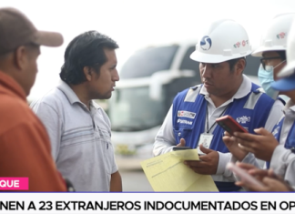 Intervienen a 23 extranjeros indocumentados en operativo de Sutran