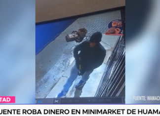 Delincuente roba dinero en minimarket de Huamachuco
