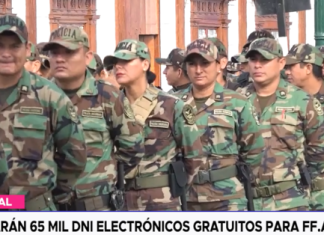 Entregarán 65 mil DNI electrónicos gratuitos para FF.AA. y PNP