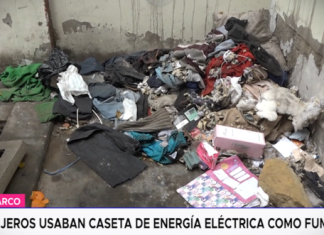 Extranjeros usaban caseta de energía eléctrica como fumadero
