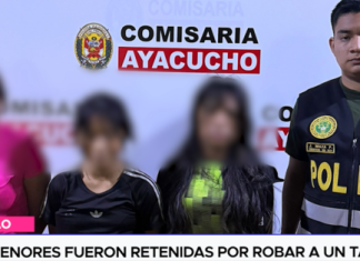 Tres menores fueron retenidas por robar a un taxista