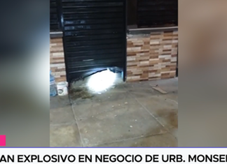 Detonan explosivo en negocio de urb. Monserrate