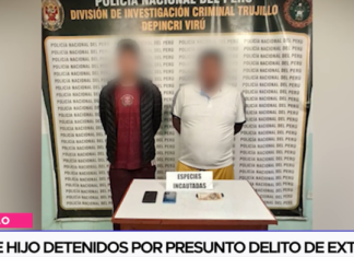 Padre e hijo detenidos por presunta extorsión a comerciante