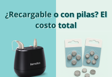 Audífono medicado recargable o con pilas, ¿cuál es el costo total?