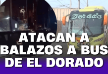 Sujetos atacan a balazos a bus de la empresa El Dorado en Paiján